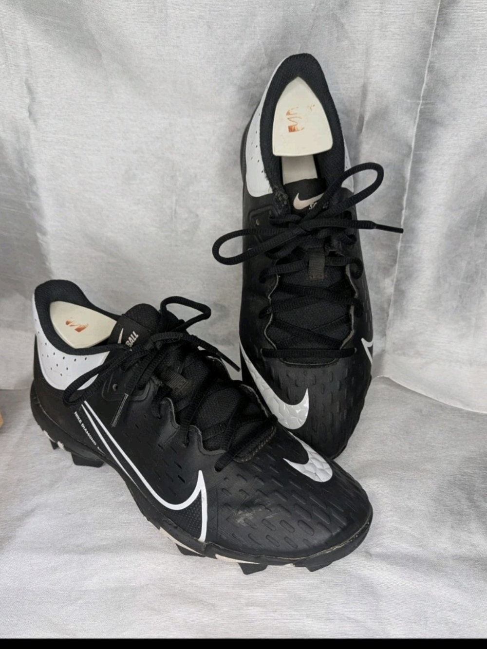 Nike Men's Baseball/Softball Cleats Black/White US 8 Medium